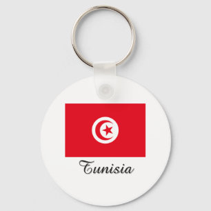 Tunisia Flag Design Key Ring