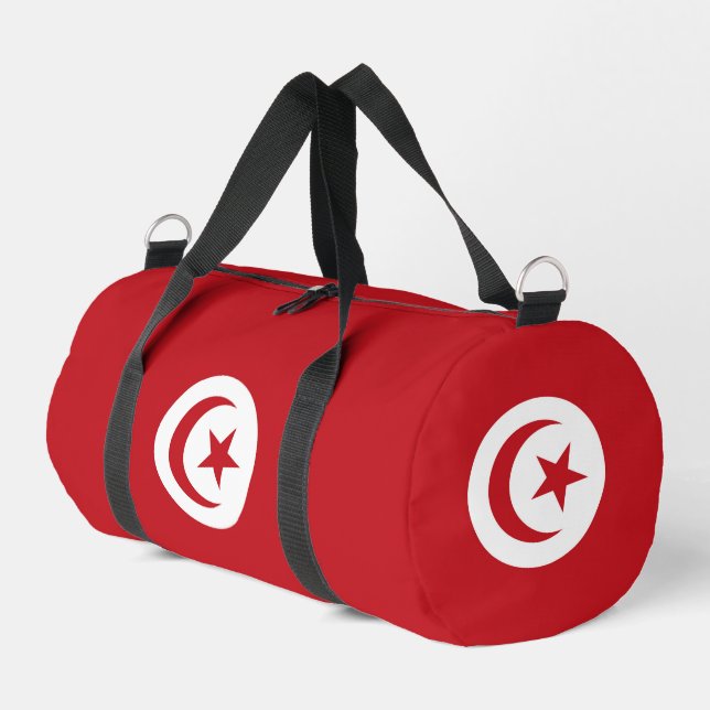 Tunisia flag duffle bag (Left Corner)