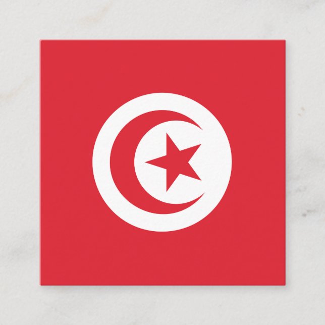 Tunisia Flag Emblem Enclosure Card (Front)