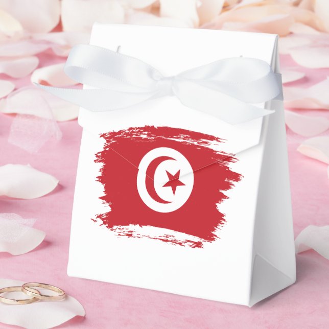 Tunisia flag favour box (Wedding)