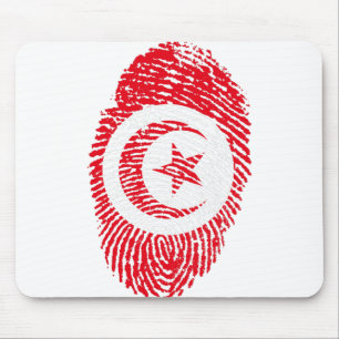 Tunisia Flag Fingerprint Country Pride Mouse Mat
