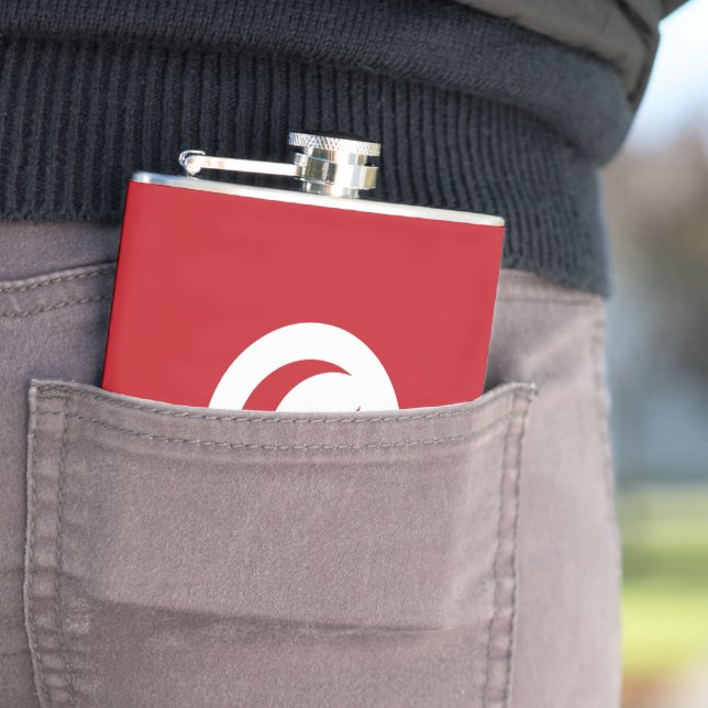 Tunisia flag hip flask (In Situ)