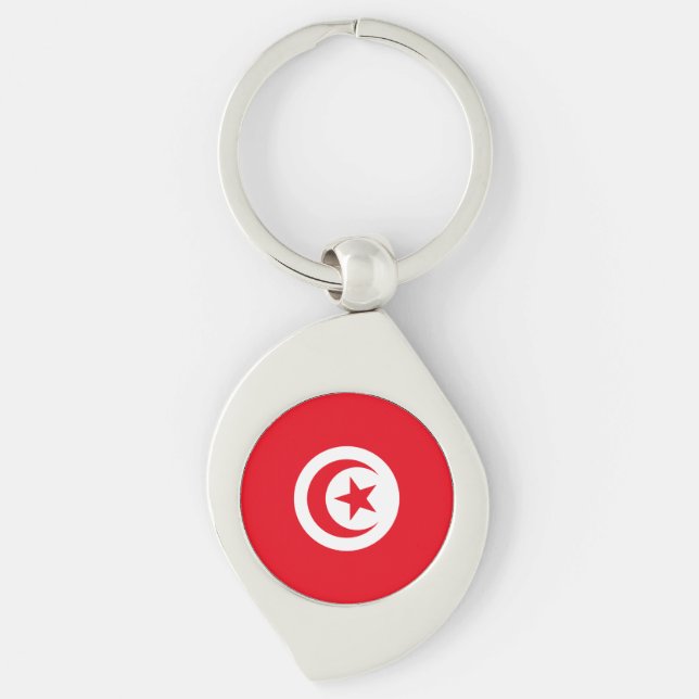 Tunisia Flag Key Ring (Front)