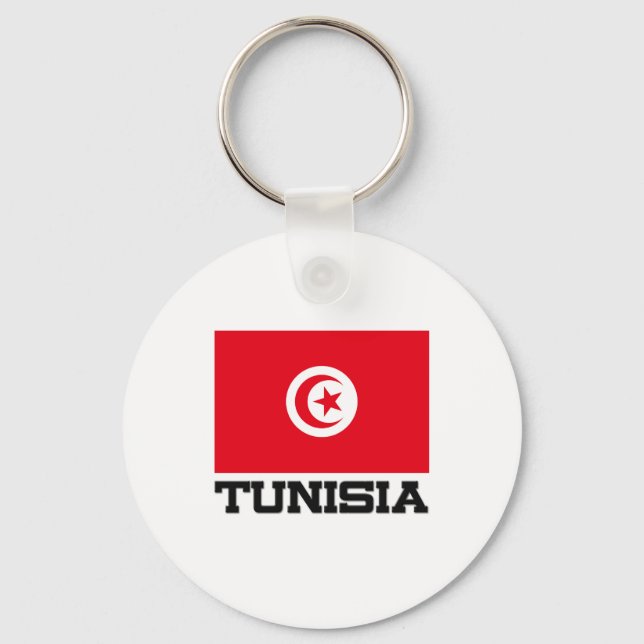 Tunisia Flag Key Ring (Front)