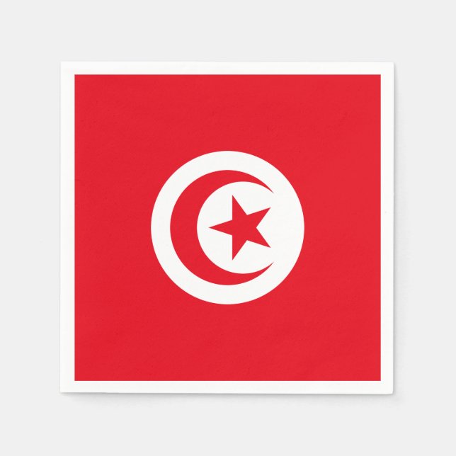 Tunisia Flag Napkin (Front)