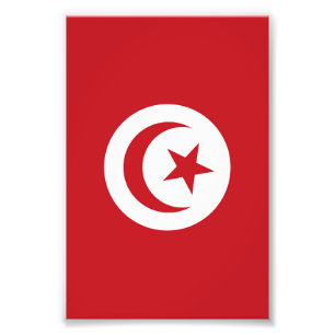 Tunisia flag photo print