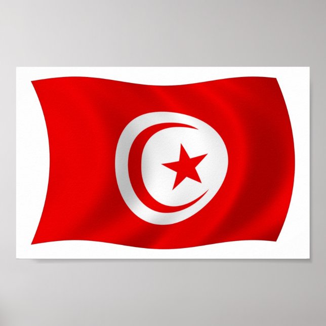 Tunisia Flag Poster Print (Front)