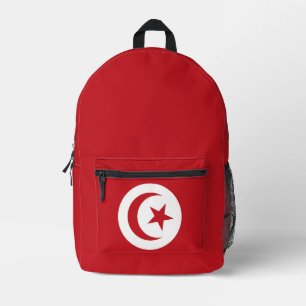 Tunisia flag printed backpack
