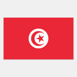 Tunisia Flag Rectangular Sticker