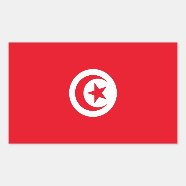Tunisia Flag Rectangular Sticker (Front)