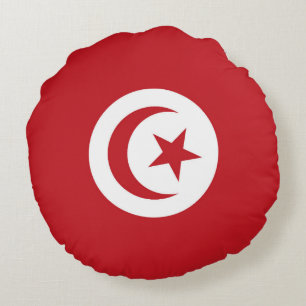 Tunisia flag round cushion