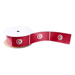 Tunisia Flag Satin Ribbon
