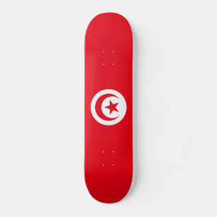 Tunisia Flag Skateboard