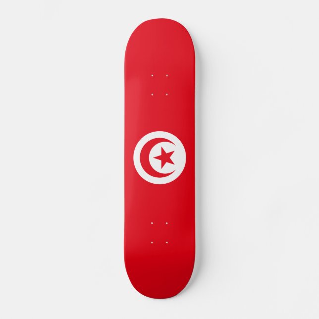 Tunisia Flag Skateboard (Front)