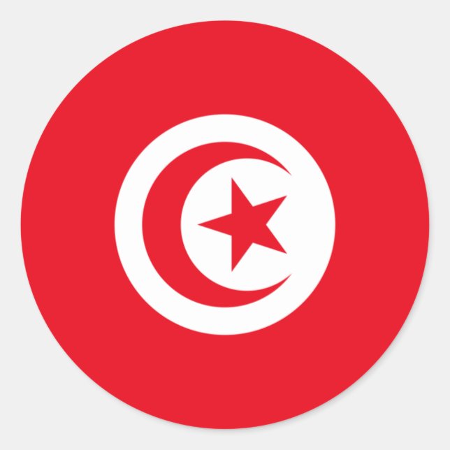 Tunisia Flag Sticker (Front)