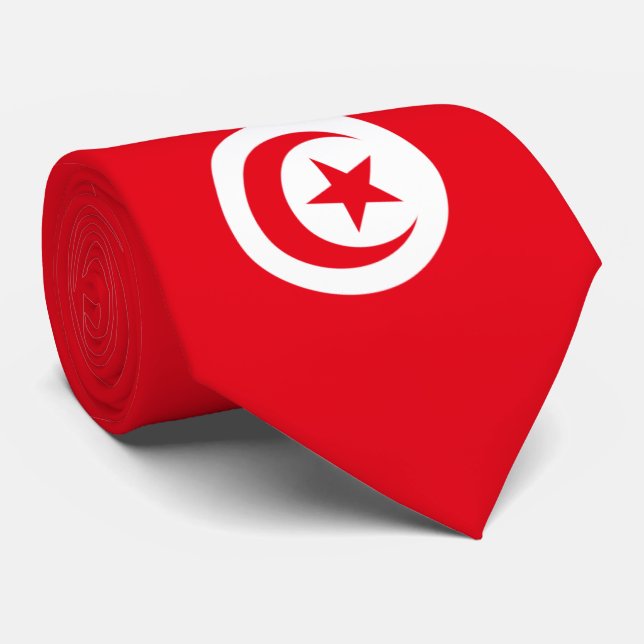 tunisia flag tie (Rolled)