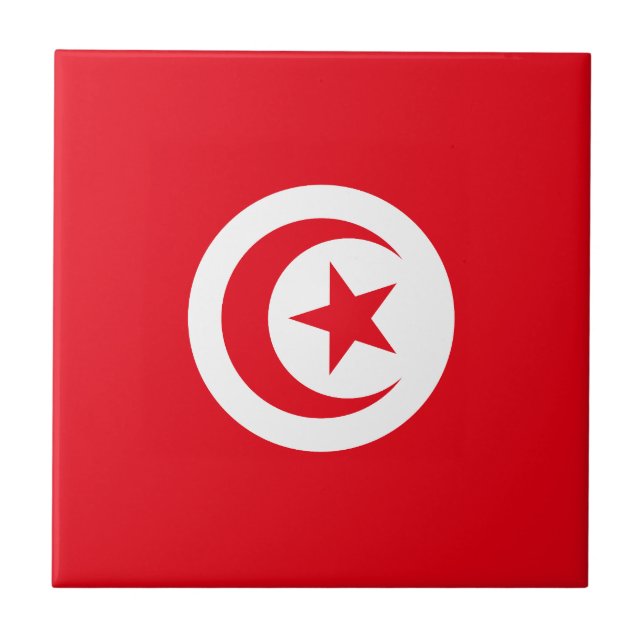 Tunisia Flag Tile (Front)