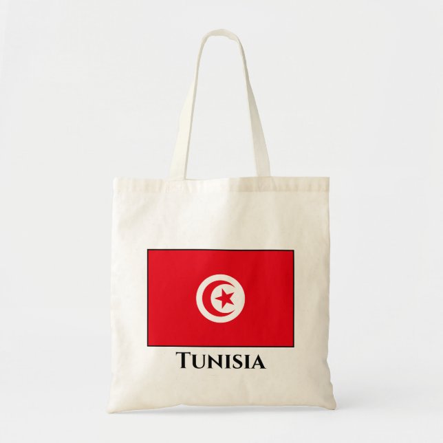 Tunisia Flag Tote Bag (Front)