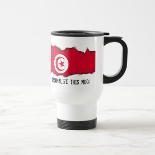 Tunisia Flag Travel Mug