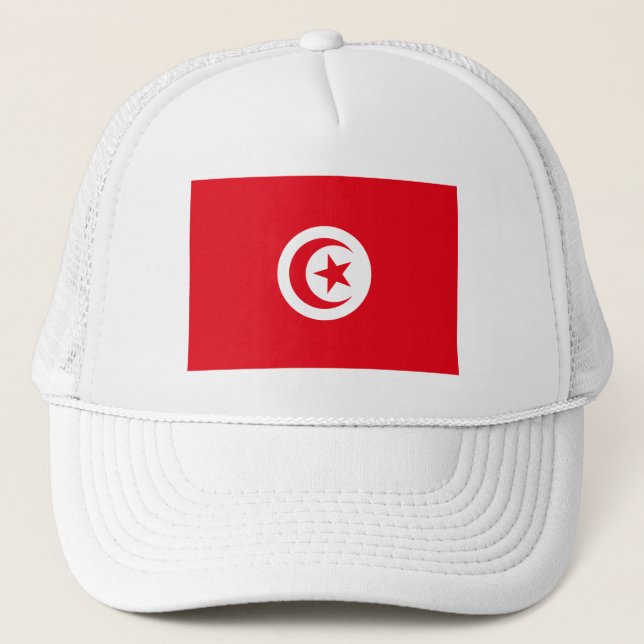 Tunisia Flag Trucker Hat (Front)