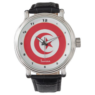 Tunisia Flag & Tunisia trendy fashion design watch