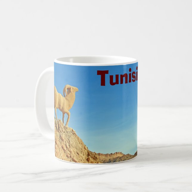 Tunisia goat statue coffee mug (Front Left)