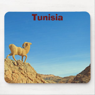 Tunisia goat statue mouse mat