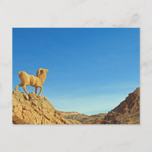 Tunisia goat statue postcard
