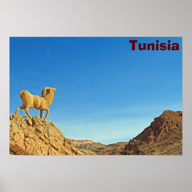 Tunisia goat statue poster (Front)
