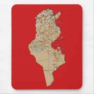 Tunisia Map Mousepad