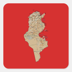 Tunisia Map Sticker