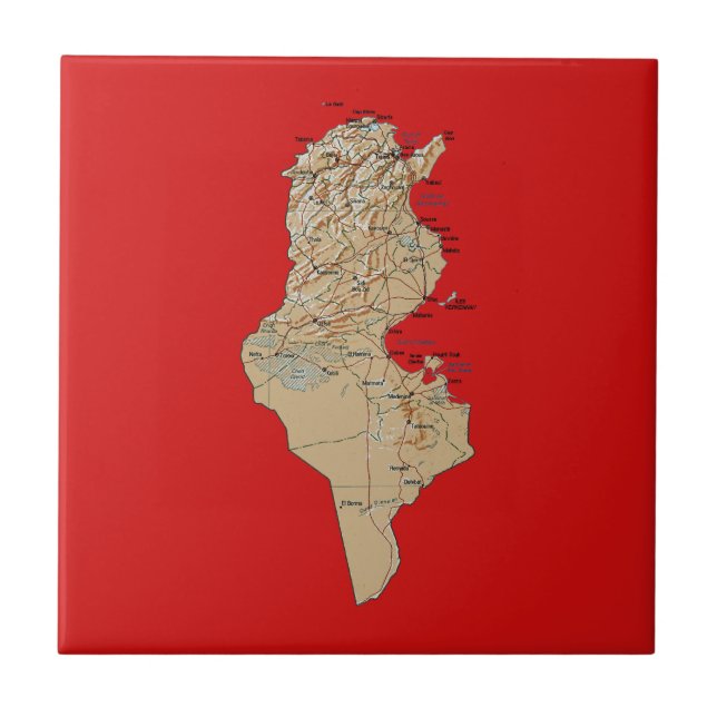 Tunisia Map Tile (Front)