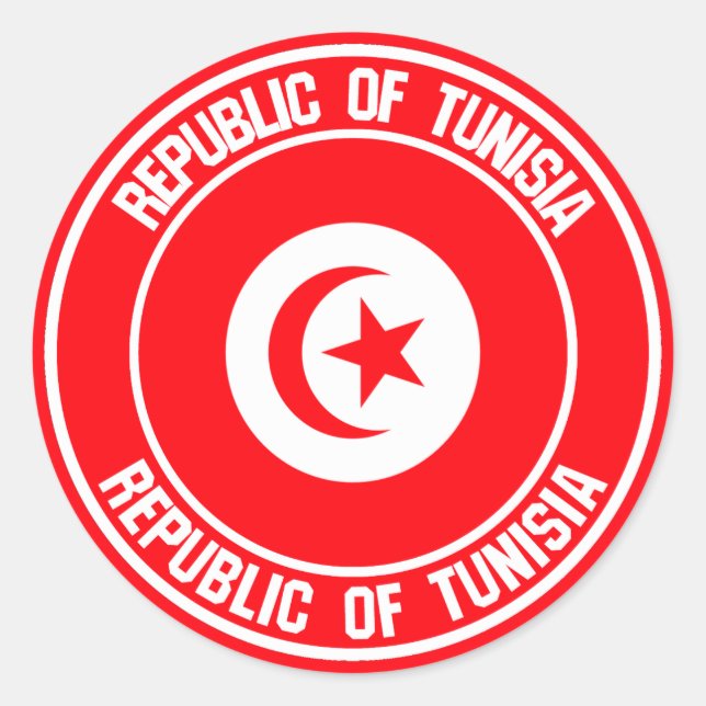 Tunisia Round Emblem Classic Round Sticker (Front)