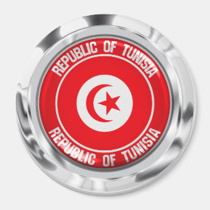 Tunisia Round Emblem Magnet