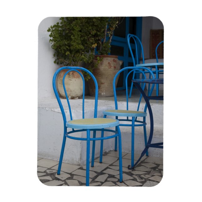 Tunisia, Sidi Bou Said, cafe chairs Magnet (Vertical)