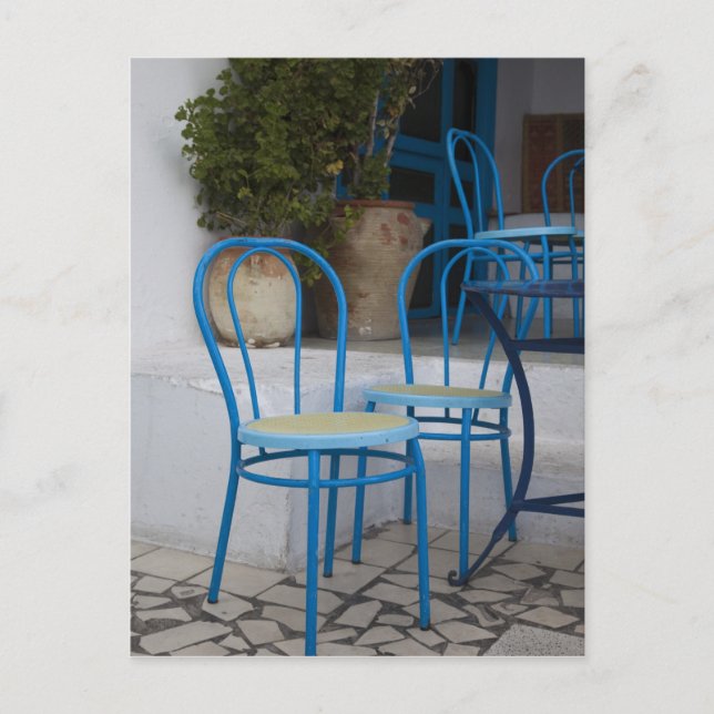 Tunisia, Sidi Bou Said, cafe chairs Postcard (Front)
