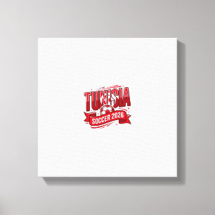 Tunisia Soccer 2026 Soccer Bold Country Typography Canvas Print