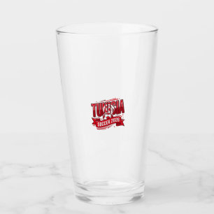 Tunisia Soccer 2026 Soccer Bold Country Typography Glass