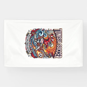 Tunisia Soccer Skeleton Striker Nations Premium Sp Banner