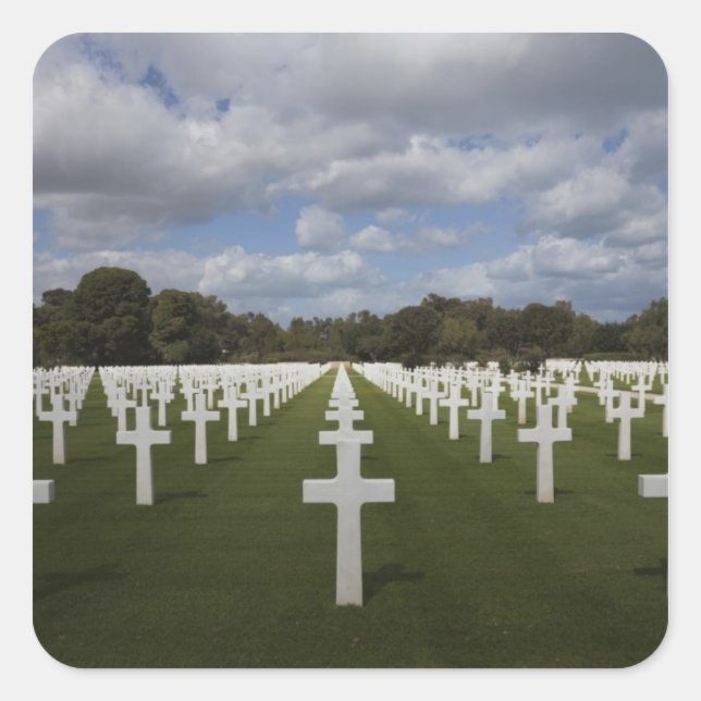 Tunisia, Tunis, Carthage, US World War Two-era 2 Square Sticker (Front)