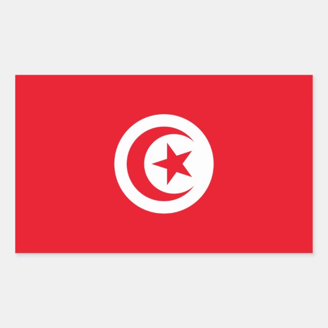 Tunisia/Tunisian Flag Rectangular Sticker (Front)