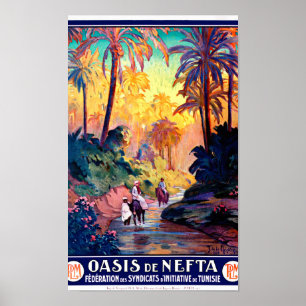 Tunisia Vintage Poster Restored