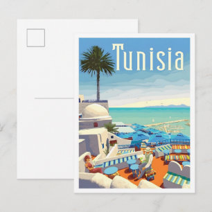 Tunisia Vintage Travel  Postcard