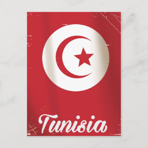 Tunisia vintage travel poster postcard