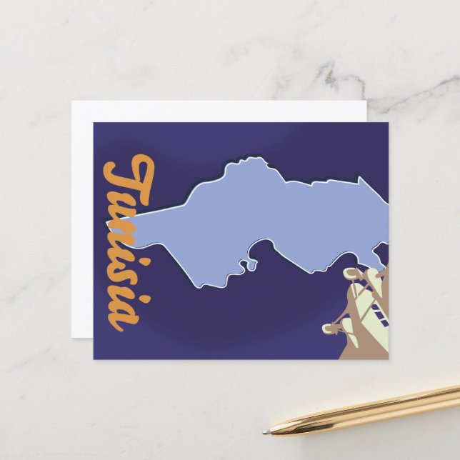 Tunisia vintage travel print (Front/Back In Situ)