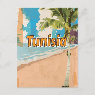 Tunisia Vintage vacation Poster Postcard