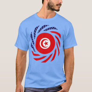 Tunisian American Multinational Patriot Flag Serie T-Shirt