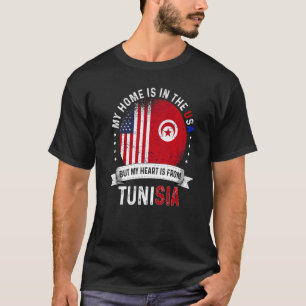 Tunisian American Patriot Heart is from Tunisia Fl T-Shirt