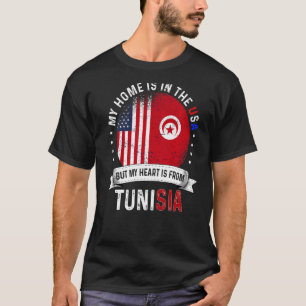 Tunisian American Patriot Heart is from Tunisia Fl T-Shirt