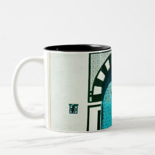 Tunisian Blue Door Two-Tone Coffee Mug